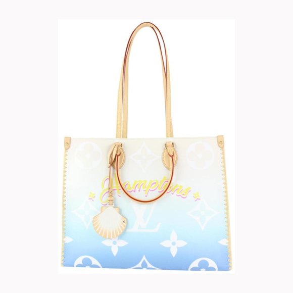 Louis Vuitton Handbags - Louis Vuitton Blue By the Pool Raffia Monogram Ham